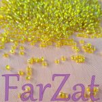 Margele nisip 2 mm cod 603 - Galben cu miez argintiu - imagine 3