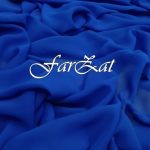 Material textil voal albastru