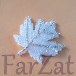 Aplicatie cu strasuri si margele - Model frunza cod 67 - imagine 2