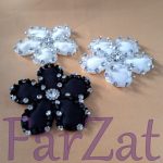 Flori textile cu strasuri - Cod 69