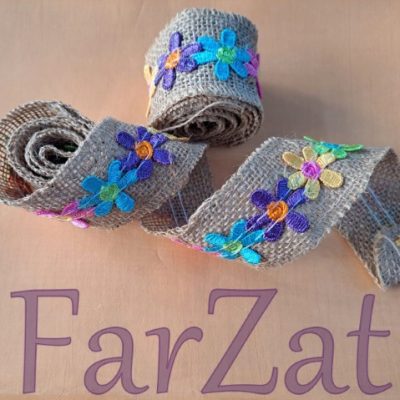 Banda iuta cu flori