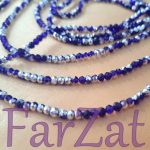 Margele cristal 4 mm - Albastru cu argintiu - imagine 4