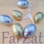 Oua polistiren cu sclipici - imagine 2