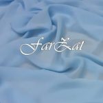 Material textil voal bleu