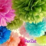 Pampoane hartie 20 cm - imagine 2