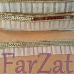 Terminatie din organza cu paiete aurii cod 15 - Ivoire