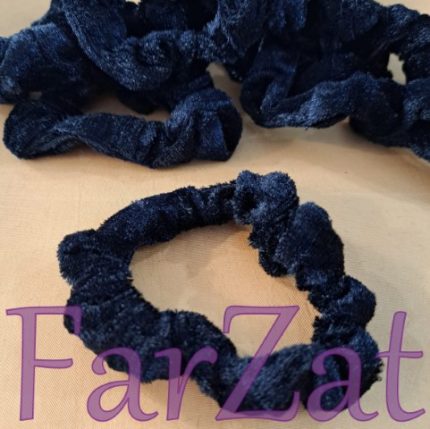 Elastic catifea pentru par - Negru