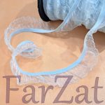 Elastic pe organza - Bleu - imagine 2