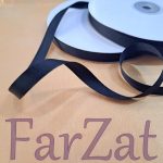 Panglica ripsata 1 cm - Negru - imagine 3