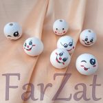 Margele lemn - Față zâmbitoare 2,8 cm