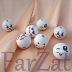 Margele lemn - Față zâmbitoare 2,8 cm - imagine 3