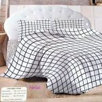 Lenjerii de pat 100% bumbac cod 3 - Alb cu negru