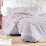 Lenjerii de pat 100% bumbac cod 1 - Alb cu roz