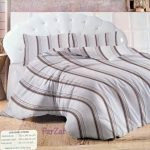 Lenjerii de pat 100% bumbac cod 2 - Alb cu maro