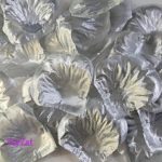 Petale textile decorative argintii