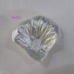 Petale textile decorative argintii - imagine 4