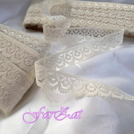 Pasmanterie ivoire 1,50 cm - Cod 499