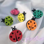 Set 6 buburuze fetru autoadezive - 3,5 cm - imagine 5