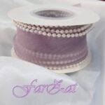 Panglica organza cu margele - 4 cm - imagine 2