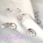 Cristale ovale din sticla- 1,8 x 2,5 cm