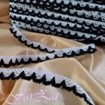 Dantela alb cu negru 2 cm - Cod 2